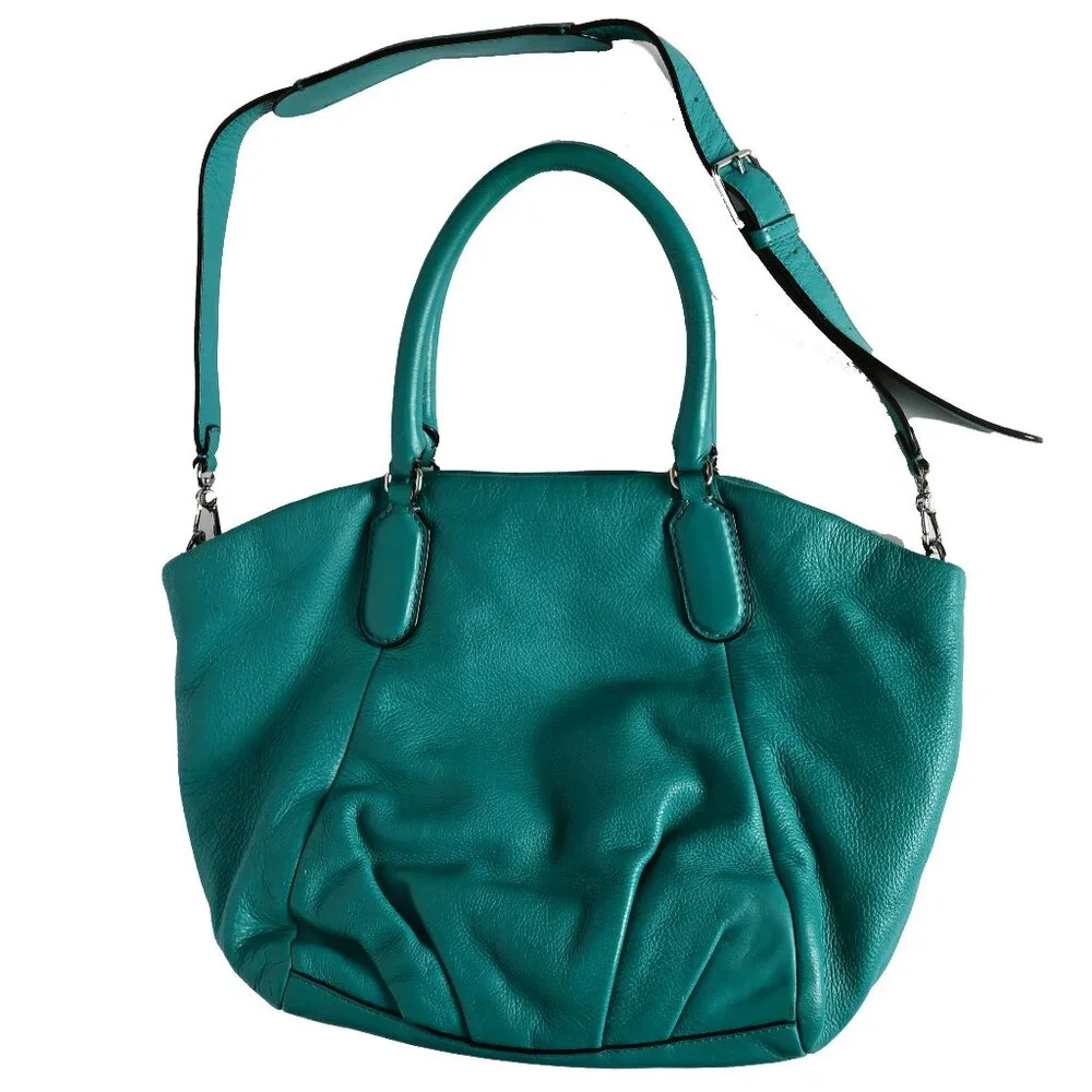 MARC BY MARC JACOBS Leather Aqua Blue/Teal Hobo Bag / Large Shoulder Bag - Picture 5 of 9